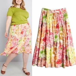 MODCLOTH Heirloom Tomato Midi Skirt